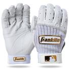 Luvas de rebatidas de beisebol Franklin Sports Pro Classic branca/dourada