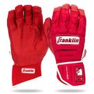 Luvas de rebatidas Franklin Sports CFX Pro PRT para adultos vermelhas Hi-Lite