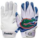 Luvas de receptor de futebol Franklin Sports NCAA Youth White