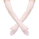 Luvas de renda LUTER Opera Half Finger Smooth Stretch White Luvas de renda LUTER Opera Half Finger Smooth Stretch White