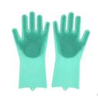 Luvas De Silicone Limpeza Esponja Macia Luva De Lavar Louça