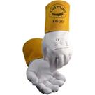 Luvas de soldagem Caiman Premium Goat Grain TIG branca/dourada M