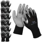 Luvas de trabalho ACKTRA Ultrafinas PU Safety WG002 preta/cinza
