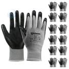 Luvas de trabalho ANDANDA 12 pares Smart Touch revestidas com nitrilo pretas