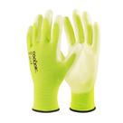 Luvas de trabalho de segurança COOLJOB PU Coating 13 Gauge Yellow