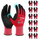 Luvas de trabalho de segurança DULFINE, microespuma, revestidas com nitrilo, 12 pares