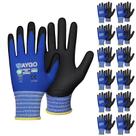 Luvas de trabalho de segurança KAYGO KG18NB revestidas com nitrilo de microespuma