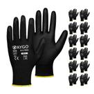 Luvas de trabalho KAYGO KG11PB revestidas com PU em malha sem costura para homens e mulheres