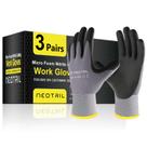 Luvas de trabalho NEOTRIL com revestimento de microespuma de nitrilo, 3 pares, tamanho M