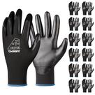 Luvas de trabalho Toolant Nitrile Coating para homens 12 pares pretas M