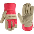 Luvas de trabalho Wells Lamont Heavy Duty Leather Palm Pink para mulheres