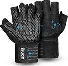 Luvas de treino de ginástica para levantamento de peso, ventiladas em ihuan, com envoltório de pulso Luvas de treino de ginástica para levantamento de peso, ventiladas em ihuan, com envoltório de pulso