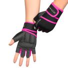 Luvas de treino RYMNT com suporte de pulso rosa-pequenas