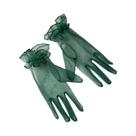 Luvas De Tule Transparentes Pretas E Brancas, Finas E Curtas, Para Festas De Primavera E Verão,