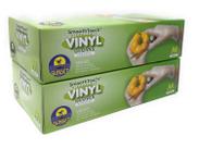 Luvas de vinil descartáveis Sunset Brands 200 tamanho médio