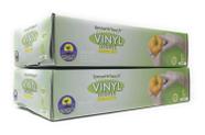 Luvas de vinil descartáveis Sunset Brands 200 unidades grandes