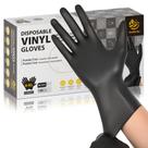 Luvas de vinil pretas SWIFTLITE, sem látex e sem pó, tamanho XL, 100 unidades
