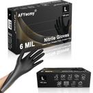 Luvas descartáveis Afyecmy 6 Mil Black Nitrile (100, pequenas)