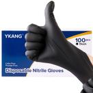 Luvas descartáveis de nitrilo pretas YKANG, 100 unidades, tamanho P Luvas descartáveis de nitrilo pretas YKANG, 100 unidades, tamanho P