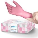 Luvas descartáveis Hand-E Touch Pink Nitrile Medium (100 ct)