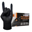 Luvas descartáveis Wostar Black Nitrile 8mil Small 100Pcs