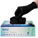 Luvas descartáveis YOTU Black Nitrile Latex & Powder Free
