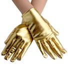 Luvas douradas Shiny Wetlook Short Punk Costume Dance 22cm Luvas douradas Shiny Wetlook Short Punk Costume Dance 22cm
