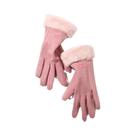 Luvas Femininas De Inverno Grossas E Quentes De Pelúcia Com Toque De Camurça Para Uso Externo,