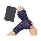 Luvas Femininas Elegantes De Renda Flor De Rede Sem Dedos Proteção Solar Malha Dança Luva De