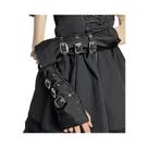 Luvas Femininas Estilo Punk Em Spandex Sem Dedos Com Fivelas Modernas Para Cosplay Lolita E Dança