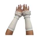 Luvas Femininas Longas De Renda Tricotada Para Inverno, Quentes E Macias, Com Punhos Falsos Estilo Luvas Femininas Longas De Renda Tricotada Para Inverno, Quentes E Macias, Com Punhos Falsos Estilo