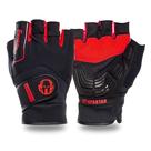 Luvas Franklin Sports Spartan Race pretas e vermelhas para adultos pequenas