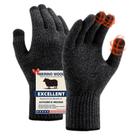 Luvas Heat Equation Merino Wool para homens e mulheres S/M, preto, cinza Luvas Heat Equation Merino Wool para homens e mulheres S/M, preto, cinza