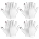 Luvas hidratantes Sibba Touch Screen White Cotton 4 pares