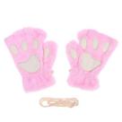 Luvas infantis/Um Par De Luvas Femininas De Pelúcia Com Garra De Urso Macio E Meio Dedo Luvas De Pat