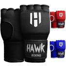 Luvas internas acolchoadas Hawk, gel de treinamento, envoltórios para boxe, envoltórios rápidos, masculinos e femininos, bandagens de muay thai, mma, bandagens, protetores de punho e punhos, protetores de pulso (par) (pretos, S/M)