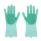 Luvas Lava Louça Silicone Macio Massagem Pet Frutas Lavagem