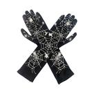 Luvas Longas De Cosplay De Fantasma, Aranha E Morcego Pretas Para Festas De Dança E Festivais