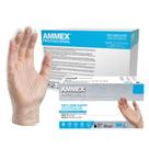 Luvas médicas de vinil AMMEX Clear Case 1000 tamanho M sem látex