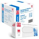 Luvas médicas Jointown de nitrila azul, sem látex, tamanho médio