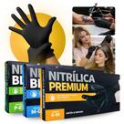 Luvas Nitrílicas Kit 40 Preta Descartável Sem Pó Para Uso Profissional P M G