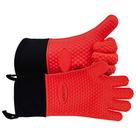 Luvas para churrasco GEEKHOM Grelling Silicone Vermelho Resistente ao Calor