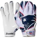 Luvas para receptores de futebol Franklin Sports New England Patriots