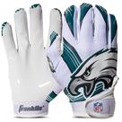 Luvas para receptores de futebol Franklin Sports Philadelphia Eagles