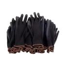 Luvas Pretas Antiderrapantes Com Revestimento De PU 6/12/18PCS Em Nylon Durável Para Jardinagem E Luvas Pretas Antiderrapantes Com Revestimento De PU 6/12/18PCS Em Nylon Durável Para Jardinagem E
