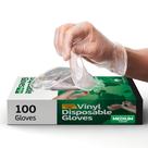 Luvas Protetoras Descartáveis TenderGentle de Vinil Médio Sem Látex Luvas Protetoras Descartáveis TenderGentle de Vinil Médio Sem Látex