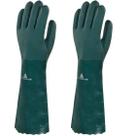 Luvas pvc aspera 9,5 verde 45cm plastcor