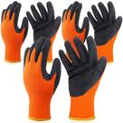 Luvas resistentes ao calor Syhood 3 pares de poliéster laranja/preto
