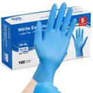 Luvas Schneider de nitrila para exame, azuis, sem látex, 100 unidades