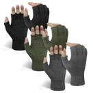 Luvas sem dedos Evridwear, tela sensível ao toque de inverno, 3 pares